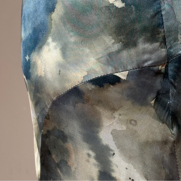 ZARA PRINTED HALTER DRESS LIMITED EDITION BLUE SIZE SMALL - Picture 7 of 11